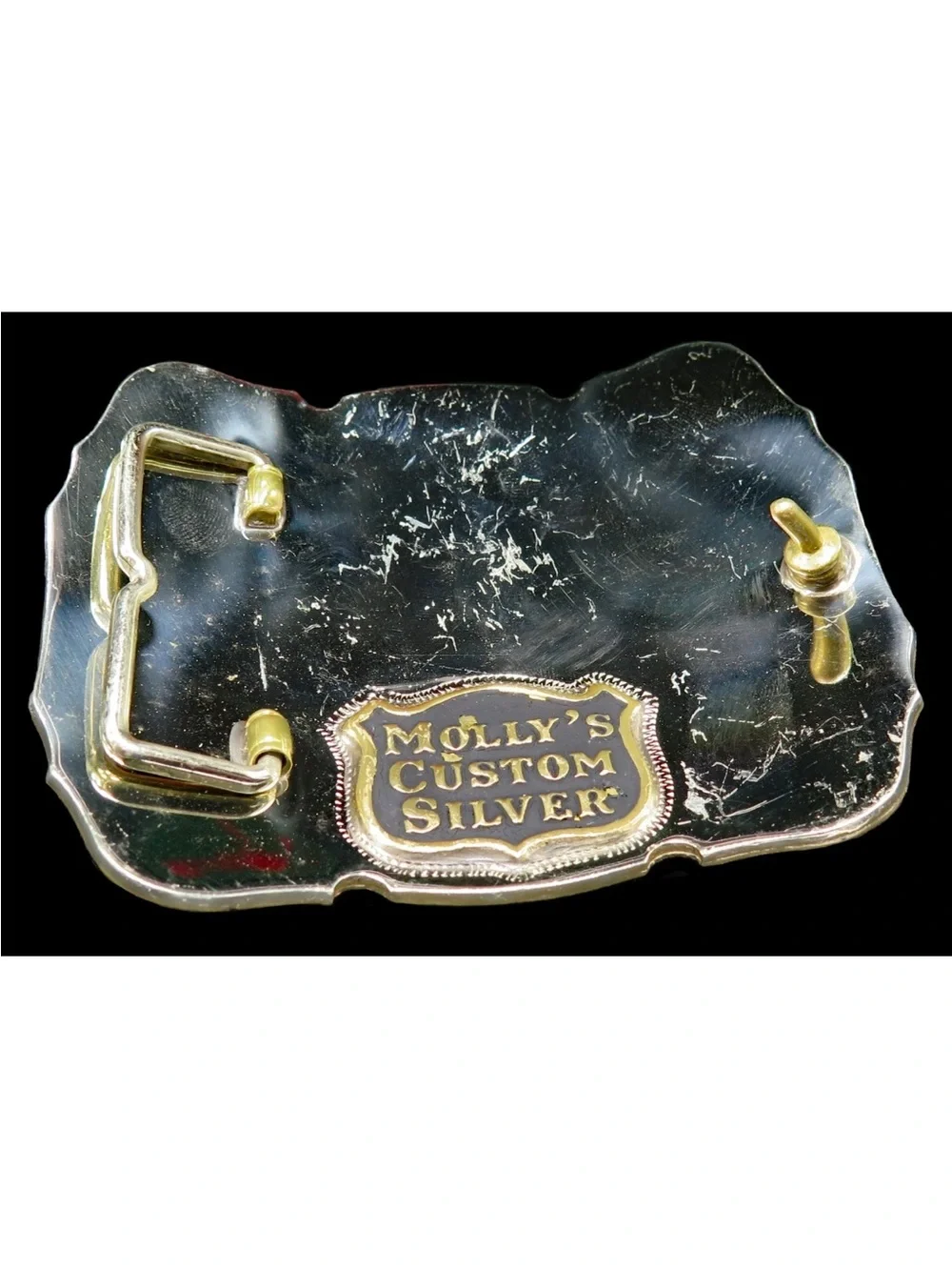Gold and Silver Grand Champion Dairy Goat Award Belt Buckle Mollys Silver